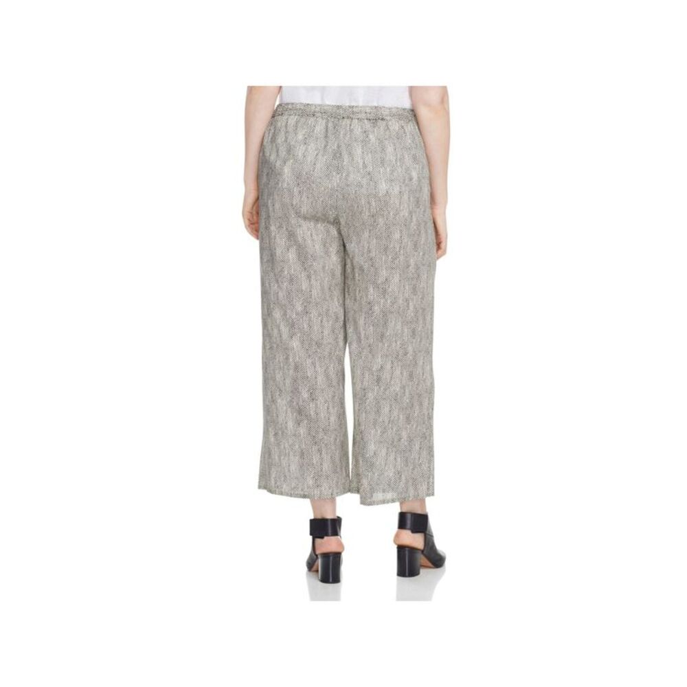 EILEEN FISHER Womens Beige Pocketed Wide Leg Wear To Work Cropped Pants Plus 2X - Picture 2 of 2